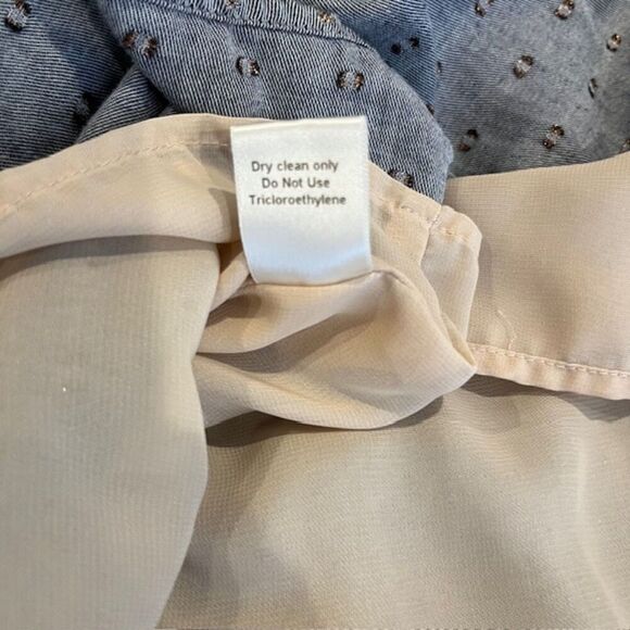 Paper Crown Copper Dot Maternity Dress Prairie Style Baby Doll Gray Size Med - Picture 11 of 15